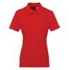Womens Women's Performance Panelled Polo Fire Red
