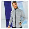 Melange Knit Fleece Jacket Heather Grey-Black Fleck