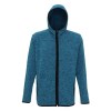 Melange Knit Fleece Jacket Sapphire-Black Fleck