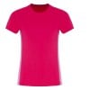 Contrast Panel Performance T-Shirt (W) Hot Pink-Pink Melange