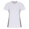 Contrast Panel Performance T-Shirt (W) White-Black Melange