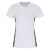 Contrast Panel Performance T-Shirt (W) White-Black Melange