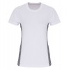 Contrast Panel Performance T-Shirt (W) White-Black Melange