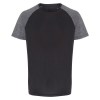 Contrast Sleeve Performance T-Shirt (M) Charcoal-Black Melange