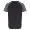 Contrast Sleeve Performance T-Shirt (M) Charcoal-Black Melange
