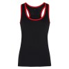 Panelled Fitness Vest (W) Black-Red