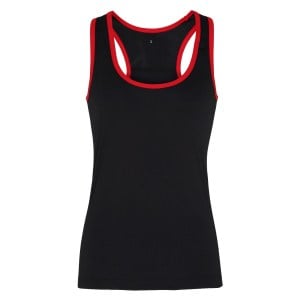 Panelled Fitness Vest (W) Black-Red