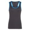 Panelled Fitness Vest (W) Charcoal-Sapphire