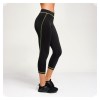 Capri Fitness Leggings Black-Lightning Green