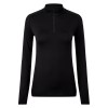Seamless Performance 1/4 Zip Top (W) Full Black