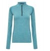 Seamless Performance 1/4 Zip Top (W) Turquoise