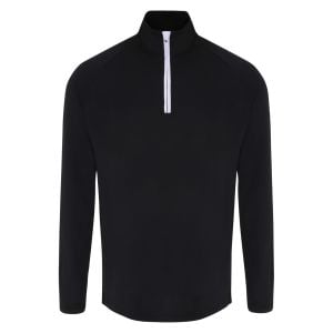 Performance Long Sleeve 1/4 Zip Top Black-White
