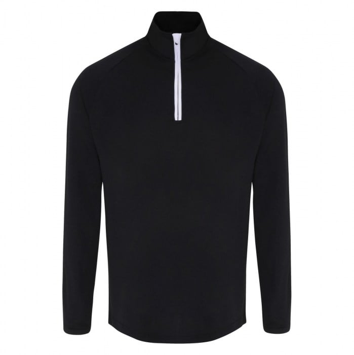 Performance Long Sleeve 1/4 Zip Top Black-White
