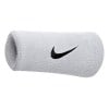 Nike Swoosh Double-Wide Wristbands (One Pair) White-Black