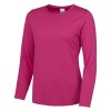 Womens Girlie Long Sleeve Cool Tee Hot Pink