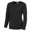 Womens Girlie Long Sleeve Cool Tee Jet Black