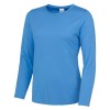 Womens Girlie Long Sleeve Cool Tee Sapphire Blue