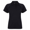 Womens Ladies Performance Piped Polo Navy-Navy