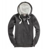 Premium Zip Hoodie Black Melange