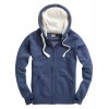 Premium Zip Hoodie Navy Melange
