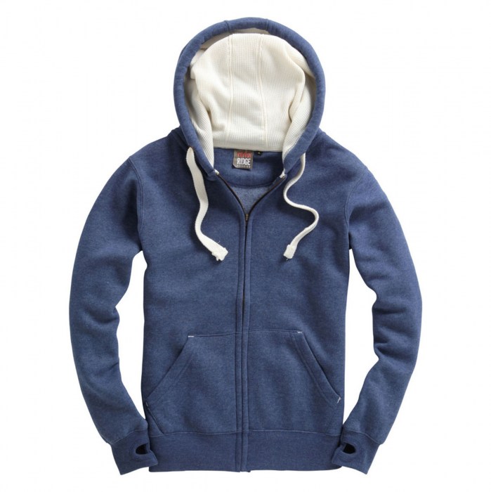 Premium Zip Hoodie Navy Melange