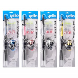 Yello Junior Telescopic Fishing Rod Set (Assorted)