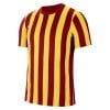 Nike Striped Division IV Short Sleeve Jersey University Red-Tour Yellow-White
