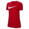 Nike Womens Team Club 20 Swoosh Tee (W) University Red-White