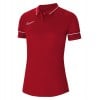 Nike Womens Academy 21 Performance Polo (W) University Red-White-Gym Red-White