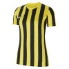 Nike Womens Striped Division IV Short Sleeve Shirt (W) Tour Yellow-Black-White