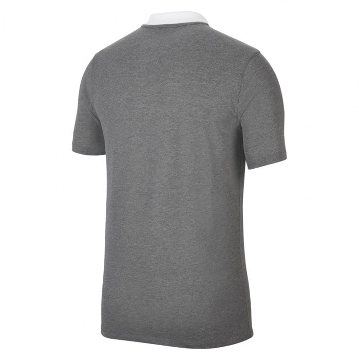 Nike Dri-FIT Park Poly Cotton Polo (M) Charcoal Heather-Htr-White-White