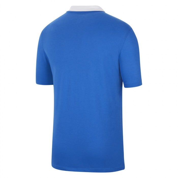 Nike Dri-FIT Park Poly Cotton Polo (M) Royal Blue-White-White