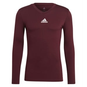 Adidas Long Sleeve Baselayer Tee Team Maroon