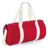 Large Barrel Bag Classic Red- Off White