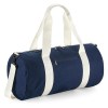Large Barrel Bag French Navy- Off White