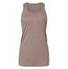 Womens Racerback Tank Top Pebble Brown