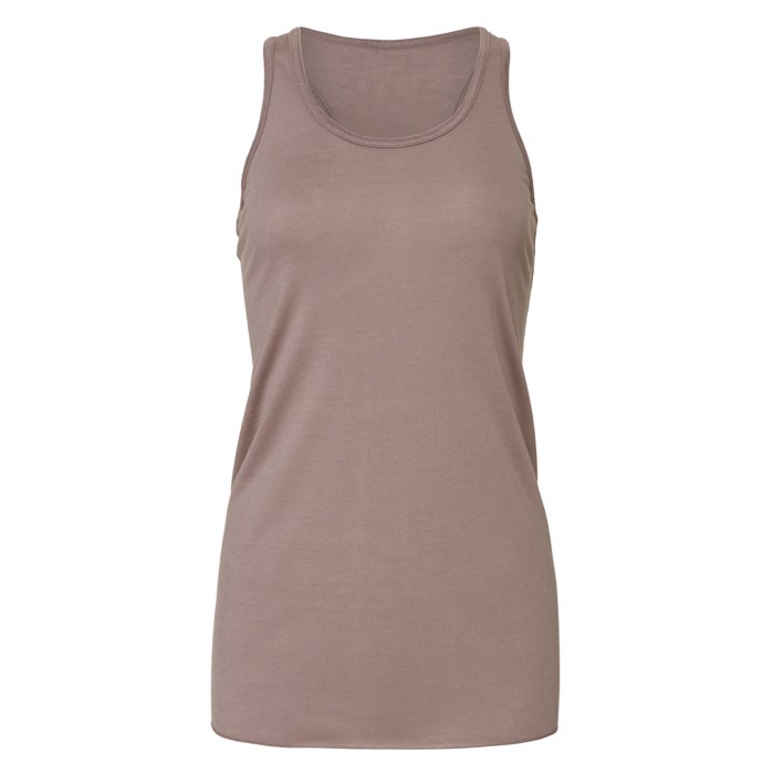 Womens Racerback Tank Top Pebble Brown