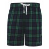 Tartan Lounge Shorts Navy-Green Check