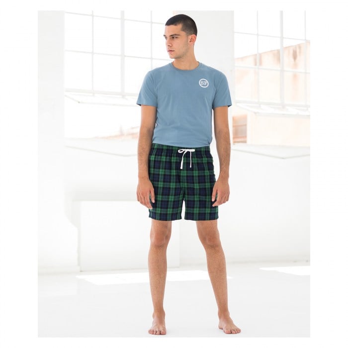 Tartan Lounge Shorts Navy-Green Check