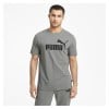 Puma Essential Cotton Logo Tee Med Grey Heat