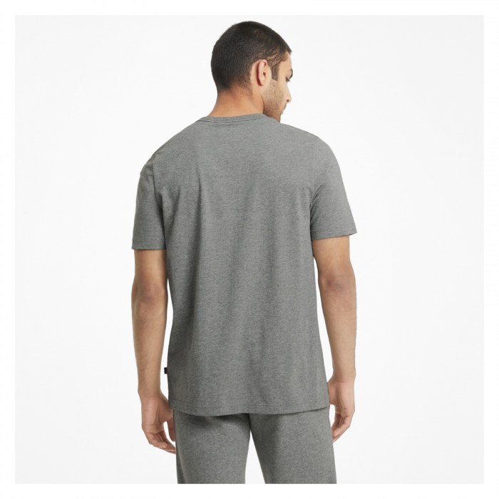 Puma Essential Cotton Logo Tee Med Grey Heat