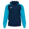 Joma Academy IV Zip Hoodie Jacket (M) Dark Navy-Fluo Turquoise