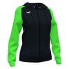 Joma Womens Academy IV Zip Hoodie Jacket (W) Black-Fluo Green