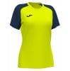 Joma Womens Academy IV Short Sleeve Jersey (W) Fluo Yellow-Dark Navy