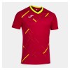 Joma Tiger III Short Sleeve Shirt Red-Fluo Yellow