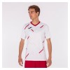 Joma Tiger III Short Sleeve Shirt White-Red