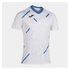 Joma Tiger III Short Sleeve Shirt White-Royal