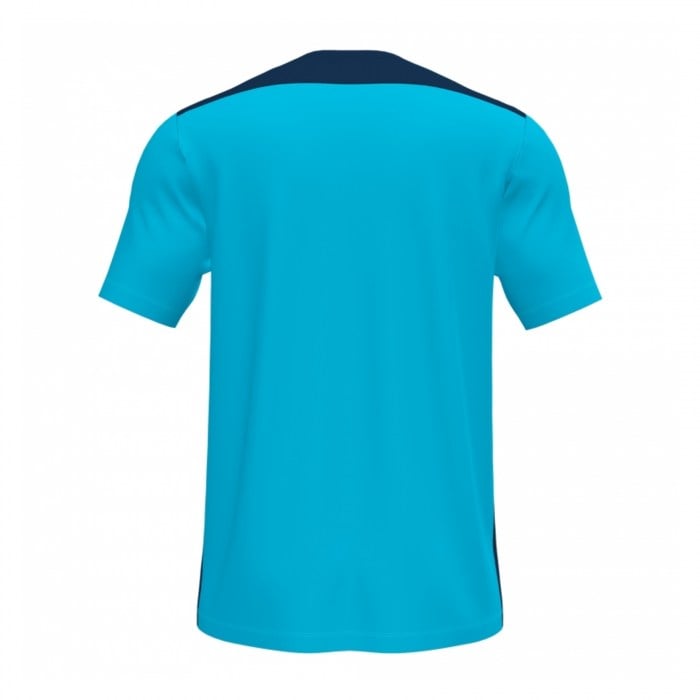 Joma Championship VI Short Sleeve Shirt (M) Fluo Turquoise-Dark Navy