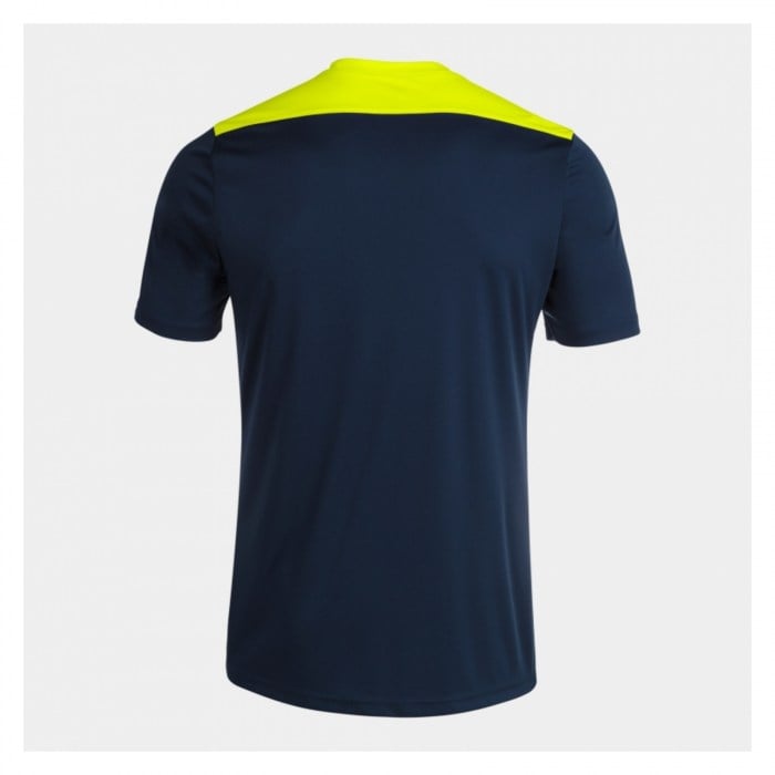 Joma Championship VI Short Sleeve Shirt (M) Dark Navy-Fluo Yellow
