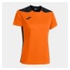 Joma Womens Championship VI Short Sleeve Shirt (W) Orange-Black